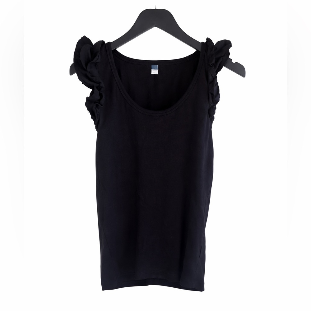 Old Navy Elegant Black Tank with Ruffle Detail